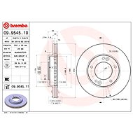 BREMBO brake disc 09.9545.11, set of 2 - Brake Disc