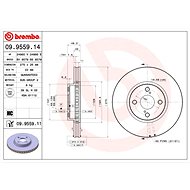 BREMBO brake disc 09.9559.14, set of 2 - Brake Disc