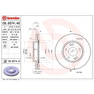 BREMBO brake disc 09.9574.40, set of 2 - Brake Disc