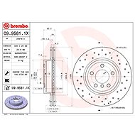 BREMBO brake disc 09.9581.1X, set of 2 - Brake Disc