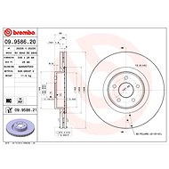 BREMBO brake disc 09.9586.21, set of 2 - Brake Disc