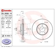BREMBO brake disc 09.9589.14, set of 2 - Brake Disc