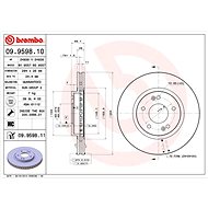 BREMBO brake disc 09.9598.10, set of 2 - Brake Disc