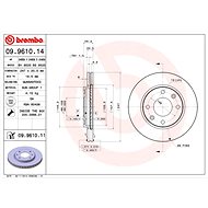 BREMBO brake disc 09.9610.11, set of 2 - Brake Disc