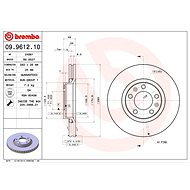 BREMBO brake disc 09.9612.10, set of 2 - Brake Disc