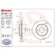 BREMBO brake disc 09.9617.10, set of 2 - Brake Disc