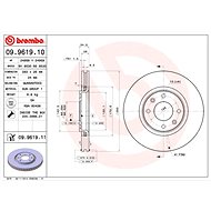 BREMBO brake disc 09.9619.10, set of 2 - Brake Disc