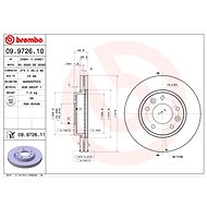 BREMBO brake disc 09.9726.10, set of 2 - Brake Disc