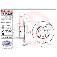 BREMBO brake disc 09.9750.11, set of 2 - Brake Disc