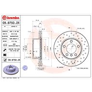 BREMBO brake disc 09.9750.2X, set of 2 - Brake Disc