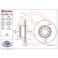 BREMBO brake disc 09.9761.10, set of 2 - Brake Disc
