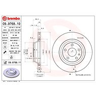 BREMBO brake disc 09.9768.11, set of 2 - Brake Disc