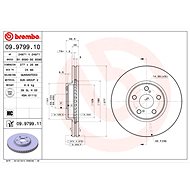 BREMBO brake disc 09.9799.11, set of 2 - Brake Disc