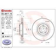 BREMBO brake disc 09.9817.10, set of 2 - Brake Disc