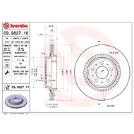 BREMBO brake disc 09.9827.11, set of 2 - Brake Disc