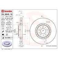 BREMBO brake disc 09.9848.10, set of 2 - Brake Disc
