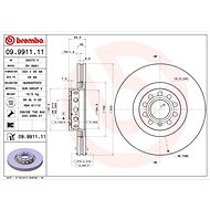 BREMBO brake disc 09.9911.11, set of 2 - Brake Disc
