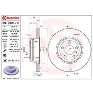 BREMBO brake disc 09.9924.11, set of 2 - Brake Disc