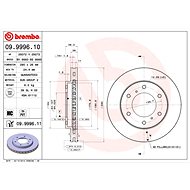 BREMBO brake disc 09.9996.10, set of 2 - Brake Disc