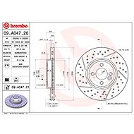 BREMBO brake disc 09. A047.20, set of 2 - Brake Disc