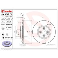 BREMBO brake disc 09. A047.31, set of 2 - Brake Disc