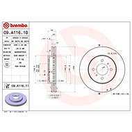 BREMBO brake disc 09. A116.10, set of 2 - Brake Disc