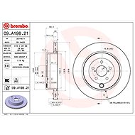 BREMBO brake disc 09. A198.21, set of 2 - Brake Disc