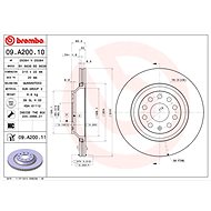 BREMBO brake disc 09. A200.11, set of 2 - Brake Disc