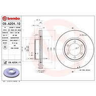 BREMBO brake disc 09. A204.10, set of 2 - Brake Disc