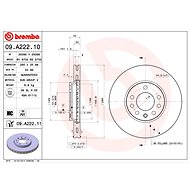 BREMBO brake disc 09. A222.10, set of 2 - Brake Disc