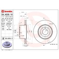 BREMBO brake disc 09. A229.10, set of 2 - Brake Disc