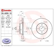 BREMBO brake disc 09. A293.10, set of 2 - Brake Disc