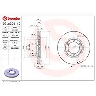 BREMBO brake disc 09. A304.10, set of 2 - Brake Disc