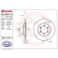 BREMBO brake disc 09. A330.11, set of 2 - Brake Disc