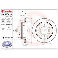 BREMBO brake disc 09. A334.11, set of 2 - Brake Disc