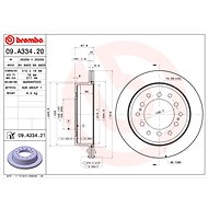 BREMBO brake disc 09. A334.20, set of 2 - Brake Disc