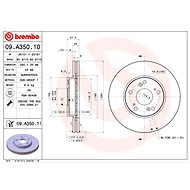 BREMBO brake disc 09. A350.11, set of 2 - Brake Disc