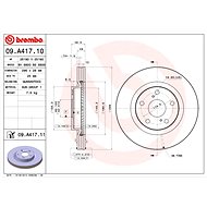 BREMBO brake disc 09. A417.11, set of 2 - Brake Disc