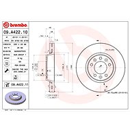 BREMBO brake disc 09. A422.11, set of 2 - Brake Disc