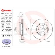 BREMBO brake disc 09. A455.11, set of 2 - Brake Disc