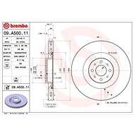 BREMBO brake disc 09. A500.11, set of 2 - Brake Disc