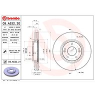 BREMBO brake disc 09. A532.21, set of 2 - Brake Disc