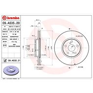 BREMBO brake disc 09. A535.20, set of 2 - Brake Disc