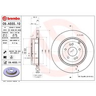 BREMBO brake disc 09. A555.11, set of 2 - Brake Disc