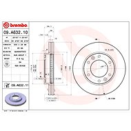 BREMBO brake disc 09. A632.10, set of 2 - Brake Disc