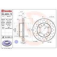 BREMBO brake disc 09. A634.1X, set of 2 - Brake Disc