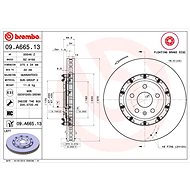 BREMBO brake disc 09. A665.13, set of 2 - Brake Disc
