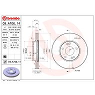 BREMBO brake disc 09. A706.11, set of 2 - Brake Disc