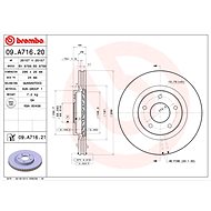 BREMBO brake disc 09. A716.21, set of 2 - Brake Disc