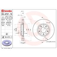 BREMBO brake disc 09. A721.11, set of 2 - Brake Disc